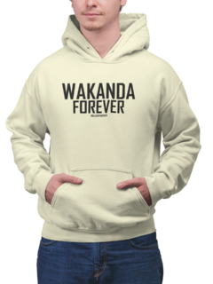 Imagem do Blusa Moletom Capuz Wakanda Forever Clássico Vingadores Unissex Preto