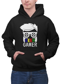 Blusa de Moletom Capuz Geek Gamer Unissex Preto - comprar online