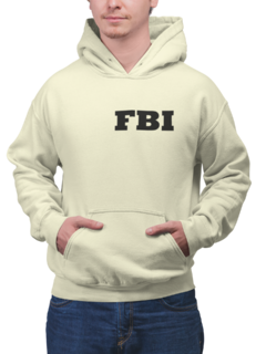 Blusa Moletom Capuz FBI Policia EUA Federal Unissex Preto