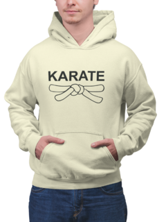 Blusa de Moletom Capuz Karate Unissex Preto