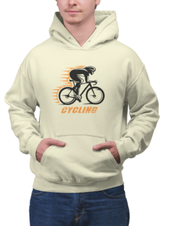 Imagem do Blusa de Moletom Capuz Bike Ciclismo Unissex Preto