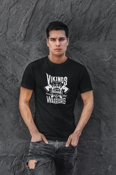 Camiseta Camisa Vikings Warriors Masculino Preto - comprar online