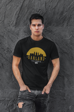 Camiseta Camisa Oakland California City Masculina Preto - comprar online