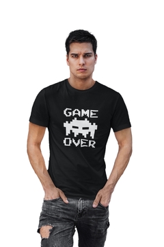 Camiseta Camisa Game Over Alien Masculino Preto - comprar online