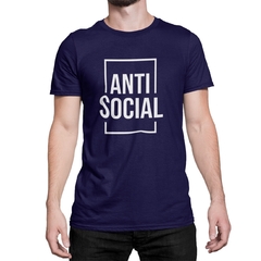 Camiseta Camisa Anti Social masculino preto - Liga Fashion Oficial ® - A tendência é ser você