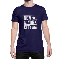 Camiseta Camisa New York City Star Masculina Preto - loja online