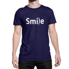 Camiseta Camisa Smile Sorria Masculina Preto na internet