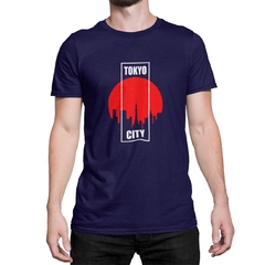 Camiseta Camisa Tokyo City Masculino Preto na internet