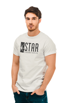 Camiseta Camisa Star Labs the Flash masculino preto