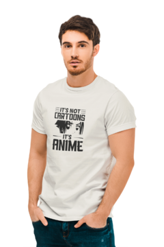 Imagem do Camiseta Camisa It's Not Cartoons It's Anime Masculina Preto