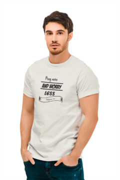 Camiseta Camisa Ore Mais Gospel Evangélica Masculino Preto - comprar online