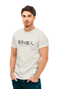 Camiseta Camisa Attack on Titan Logo Anime Masculina Preto - Liga Fashion Oficial ® - A tendência é ser você