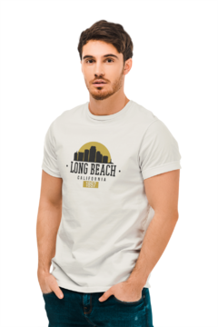 Imagem do Camiseta Camisa Long Beach California City Masculina Preto