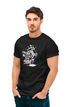 Camiseta Camisa Eu pausei meu jogo para estar aqui Gamer Masculina Preto - comprar online