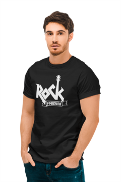 Camiseta Camisa Rock Forever Masculino Preto - comprar online