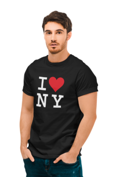 Camiseta Camisa Eu Amo Nova York Masculina Preto - comprar online