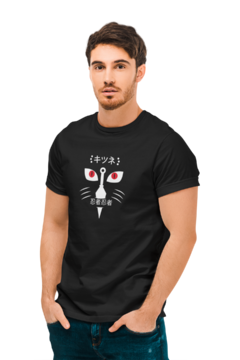 Camiseta Camisa A Fúria da Raposa Estampa Ninja Anime Masculina Preto - comprar online