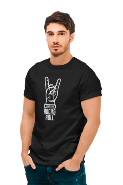 Camiseta Camisa Rock n Roll Long Live Masculina Preto - comprar online