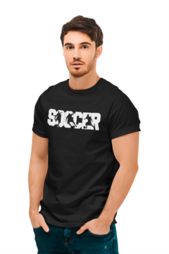 Camiseta Camisa Soccer Futebol Masculina Preto - comprar online