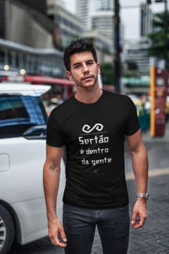 Camiseta Camisa Sertão é dentro da gente Masculino Preto - Liga Fashion Oficial ® - A tendência é ser você