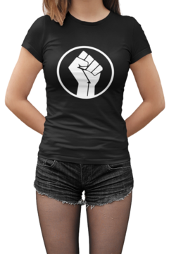 Camiseta Baby Look Black Lives Matter Simbolo Feminino Preto - comprar online