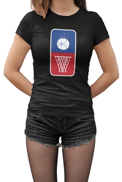 Camiseta Baby Look Fãs de Esportes Basquete E7 Feminino Preto - comprar online