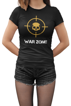 Camiseta Baby Look Warzone Feminino Preto - comprar online