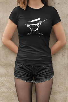 Camiseta Baby Look Luffy Feminina Preto - Liga Fashion Oficial ® - A tendência é ser você