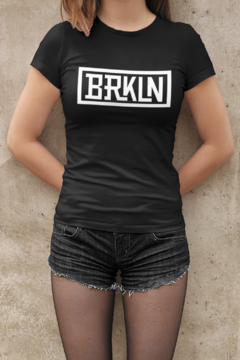 Camiseta Baby Look Brkln Brooklyn City Feminina Preto na internet
