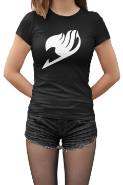 Camiseta Baby Look Fairy Tail Anime Feminino Preto - comprar online