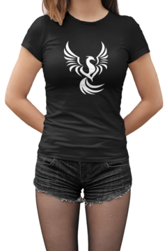 Camiseta Baby Look Fênix Feminino Preto - comprar online