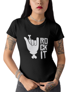 Camiseta Baby Look Rock It Rockeiro Feminina Preto - comprar online