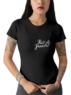 Camiseta Baby Look Rio de Janeiro Cidade Feminina Preto - comprar online