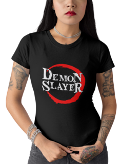 Camiseta Baby Look Demon Slayer Anime Feminina Preto - comprar online