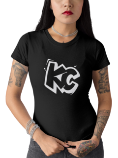Camiseta Baby Look Kansas KC City Feminina Preto - comprar online
