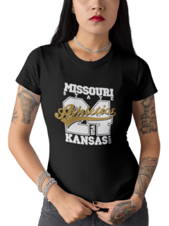 Camiseta Baby Look Kansas Athletics City Feminina Preto - comprar online