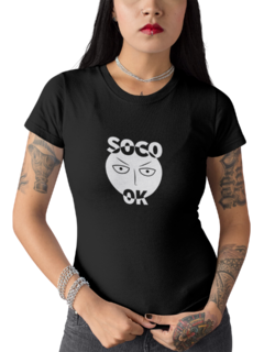 Camiseta Baby Look Soco único Poder Infinito Anime Feminina Preto - comprar online