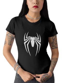 Camiseta Baby Look Spider Life Feminina Preto - comprar online