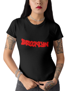 Camiseta Baby Look Brooklyn City Feminina Preto - comprar online