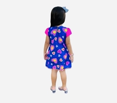 Vestido infantil estampa neon Brilham na luz neon - comprar online