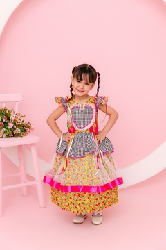 Vestido infantil luxo festa junina