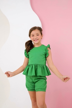 Conjunto infantil Verde - Flor e Liz Boutique