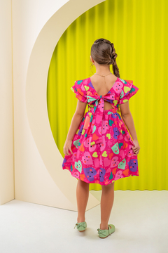 Imagem do Vestido infantil colorido verão corações