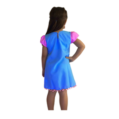 Vestido infantil Lilo e Stitch neon brilha na luz negra na internet