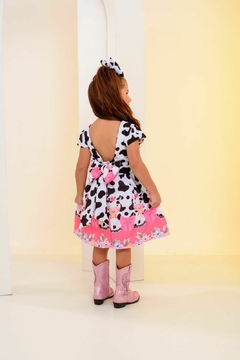 Vestido infantil Fazendinha rosa - Flor e Liz Boutique