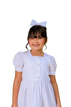 Imagem do Vestido Branco ano novo infantil em tricoline PERO