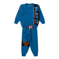 Conjunto Moletom Infantil Inverno Menino Royal Preto