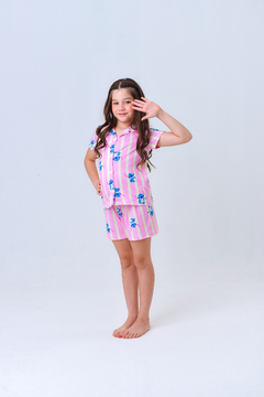 Pijama infantil americano Lilo e Stitch rosa