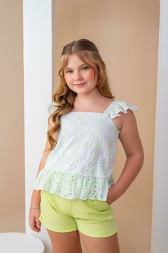 Conjunto juvenil blusa Laise verde - comprar online