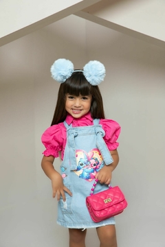 Imagem do Jardineira jeans infantil Lilo e Stitch